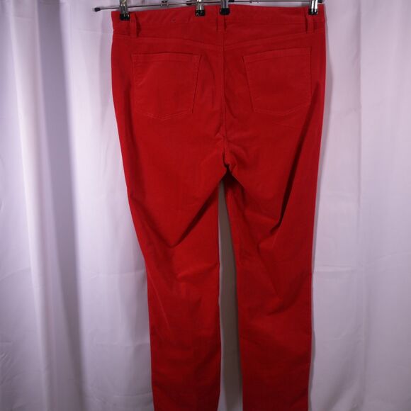 Talbots Womens 16 40x31 Red High Rise Straight Leg Corduroy Jeans Pants - Picture 2 of 7